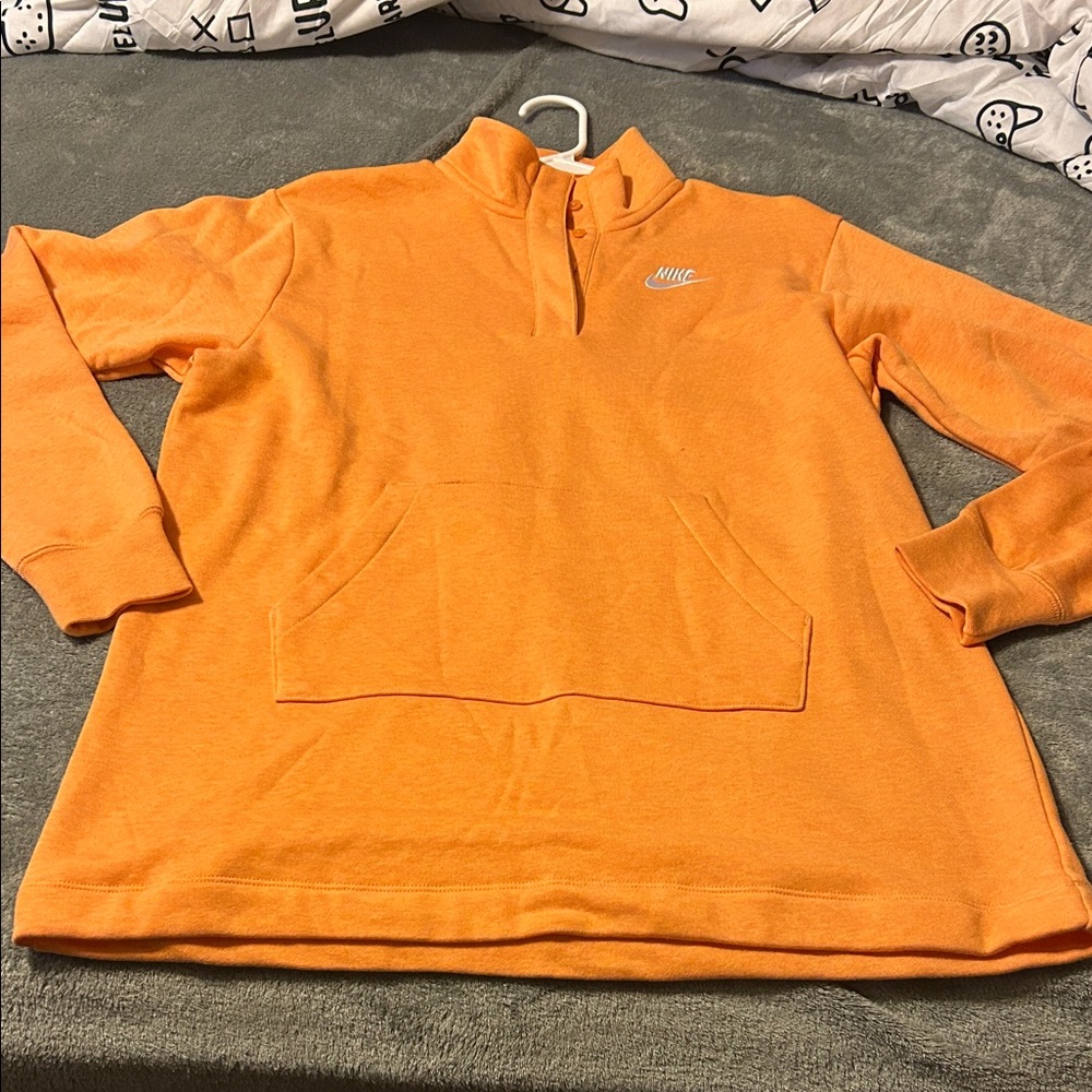 Women’s Oversized Nike Half-Zip Orange Sweatshirt